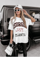 Tričko z nadrukiem Georgia Atlanta Biela