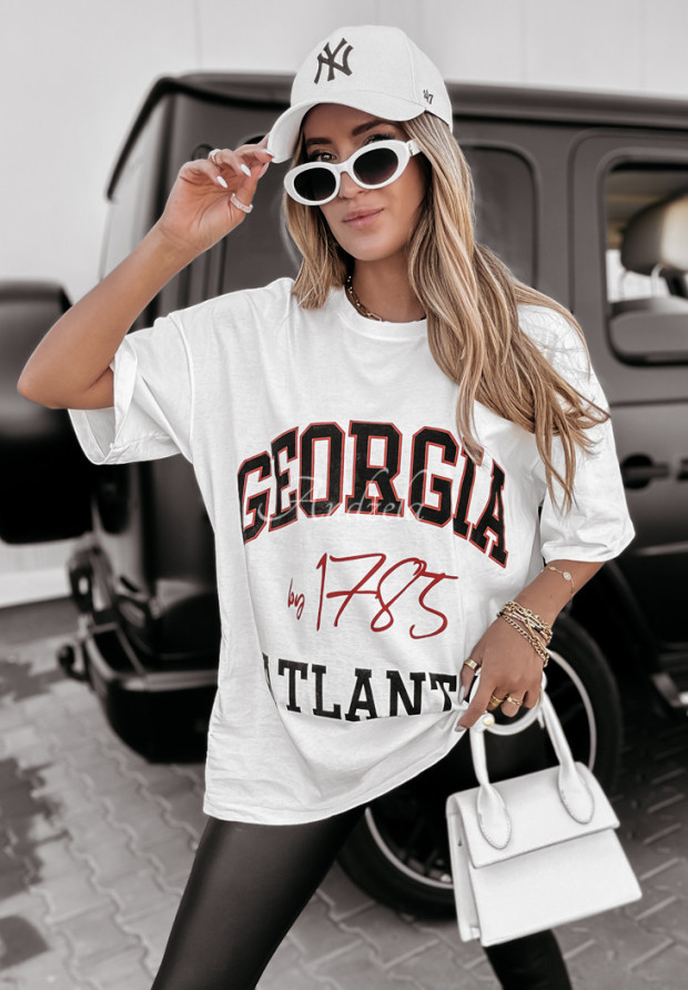 Tričko s potlačou Georgia Atlanta Biela