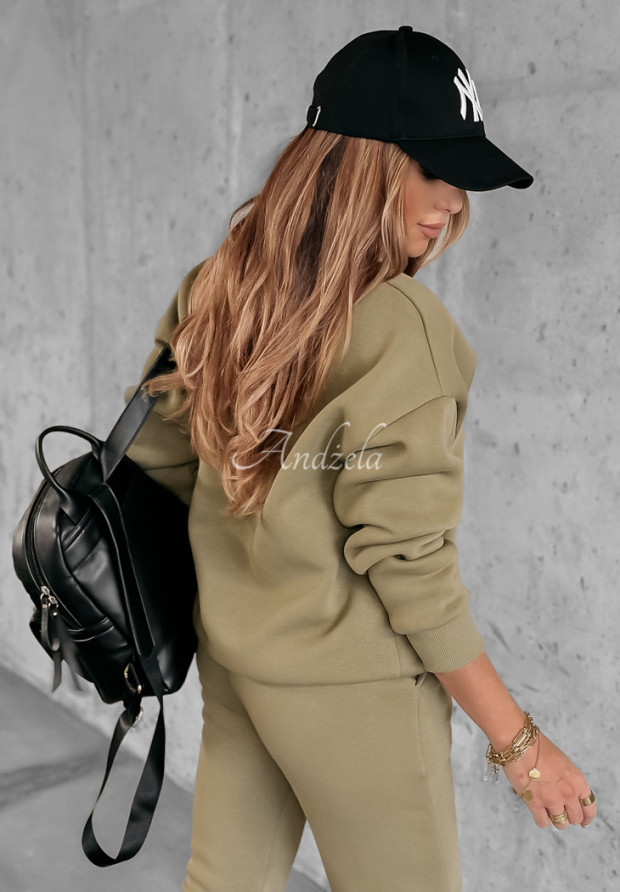 Tepláková súprava s nápisom Limited Edition khaki