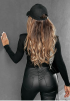 Blúzka ze ściągaczami Femme Finesse čierna