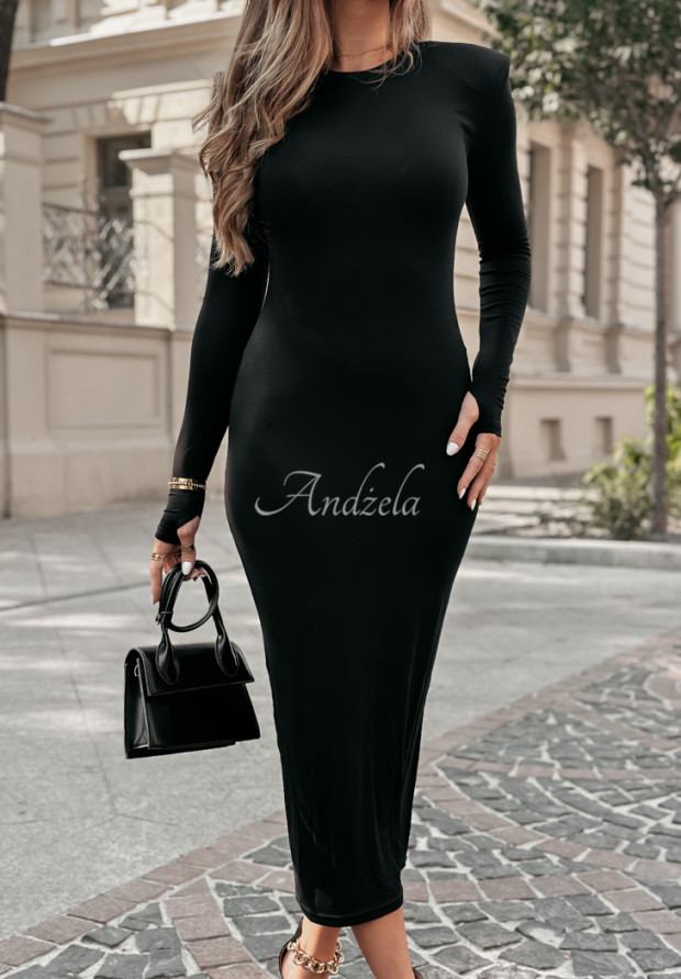 Priliehavé šaty Femme Finesse čierna