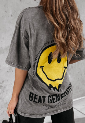 Tričko s potlačou Beat Generation Sivá