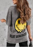 Tričko z nadrukiem Beat Generation Sivá