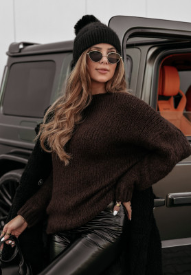 Sveter oversize Manville čokoládový