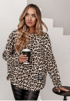 Blúzka oversize Twyla w panterkę