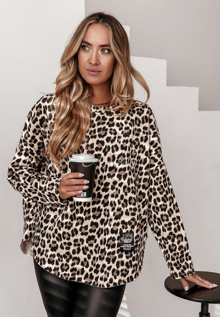 Blúzka oversize Morrison s leopardím vzorom