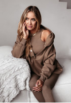 Súprava 3in1 Legíny, Top i Mikina Super Fit čokoládový