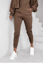 Komplet 3in1 bluza, top i spodnie dresowe Disconnected czekoladowy