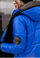 Prešívaná Bunda s kapucňou This Season Icon modrá