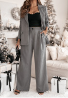 Eleganckie Nohavice wide leg Sydney sivé