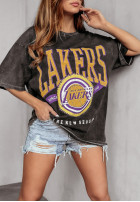 Tričko z nadrukiem Lakers Sivá
