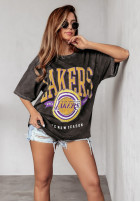 Tričko z nadrukiem Lakers Sivá