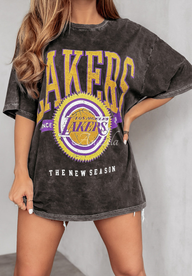 Tričko s potlačou Lakers Sivá