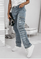 Nohavice džínosové z kieszeniami Roberts svetlomodré