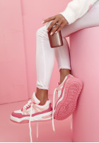 Sneakersy Walk In Style biało-ružové
