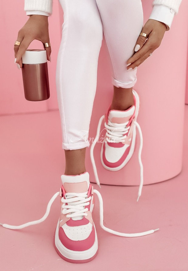 Sneakersy Walk In Style bielo-ružové