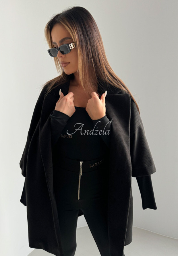 Kabát oversize La Manuel Eternal čierne