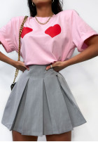 Plisované sukňo-šortky mini La Milla Casa De Moda sivé