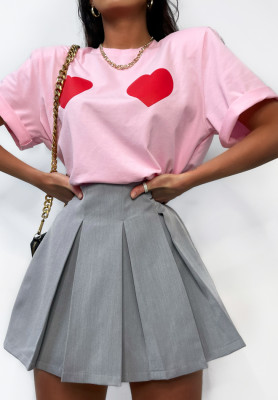 Plisované sukňo-šortky mini La Milla Casa De Moda sivé