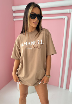 Tričko s potlačou La Manuel Club ťavý