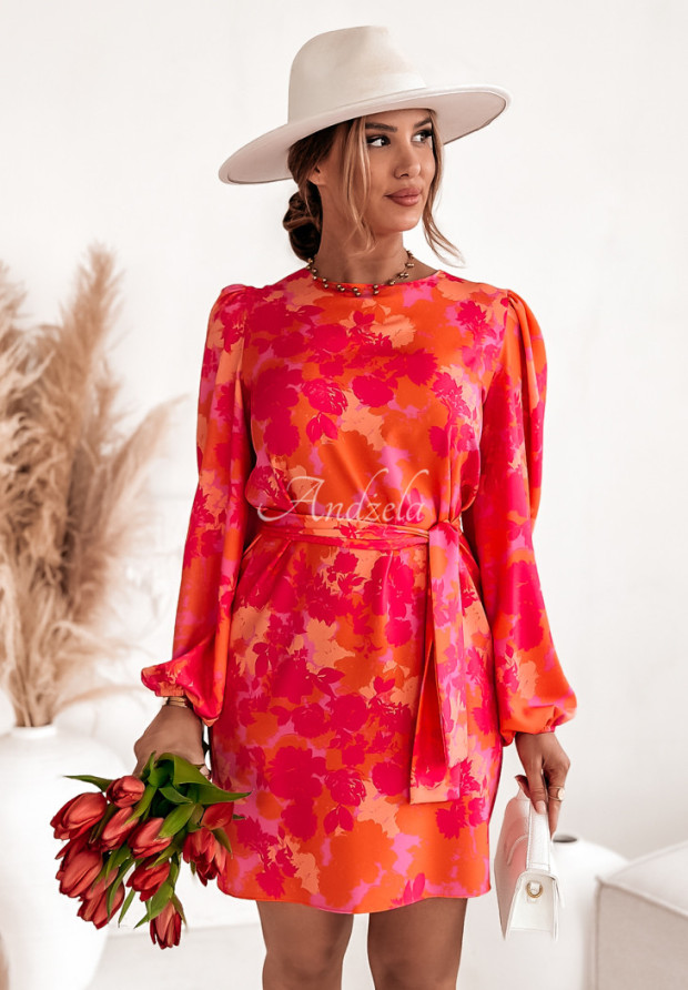 Kvetinové šaty Blossom Bay oranžová