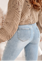 Nohavice džínosové skinny z przetarciami Laraine svetlomodré