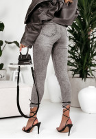 Nohavice džínosové z przetarciami Spread Positivity sivé