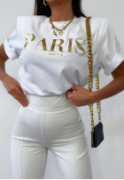 Tričko z nadrukiem Paris La Milla Biela