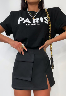 Sukňo-šortky mini s vreckom La Milla Will Not Ignore čierne