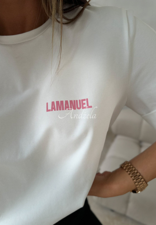Tričko s potlačou La Manuel Best Basic Biela