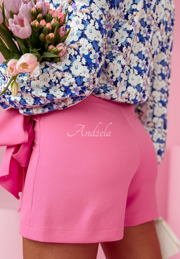 Mini sukňo-šortky s viazaním Ventures ružové