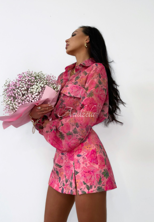 Kvetinové sukňo-šortky La Milla Peony Blessings ružové