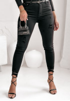 Nohavice džínosové skinny z przetarciami Her Potential čierne