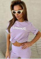 Tričko z nadrukiem La Manuel After orgovanový