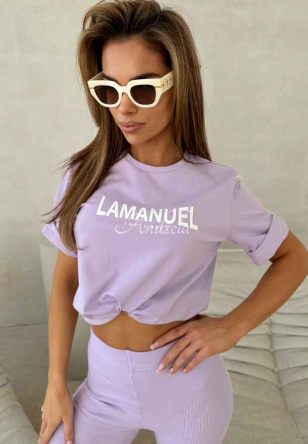 Tričko s potlačou La Manuel After orgovanový