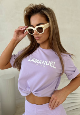 Tričko s potlačou La Manuel After orgovanový