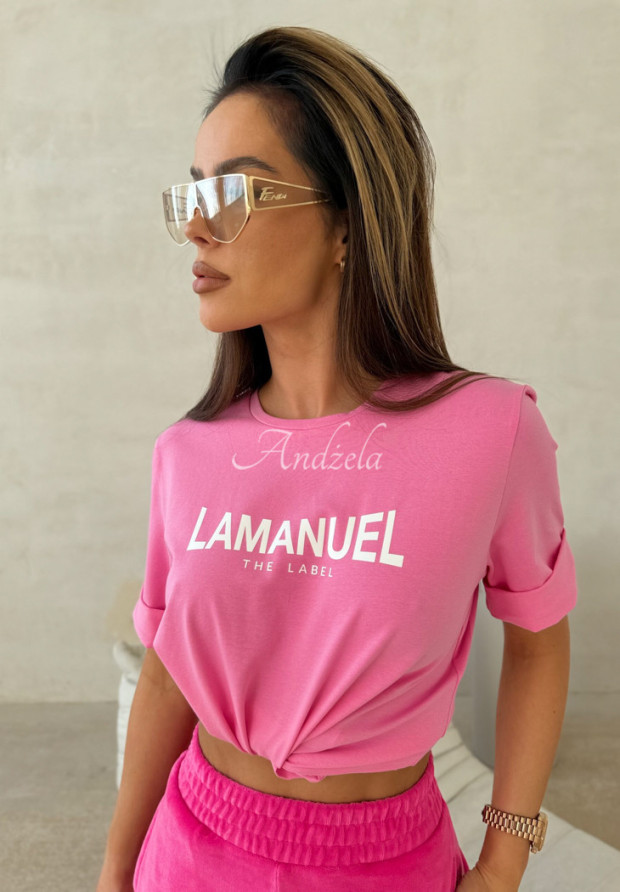 Tričko s potlačou La Manuel After ružový