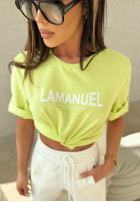 Tričko z nadrukiem La Manuel After limentkový