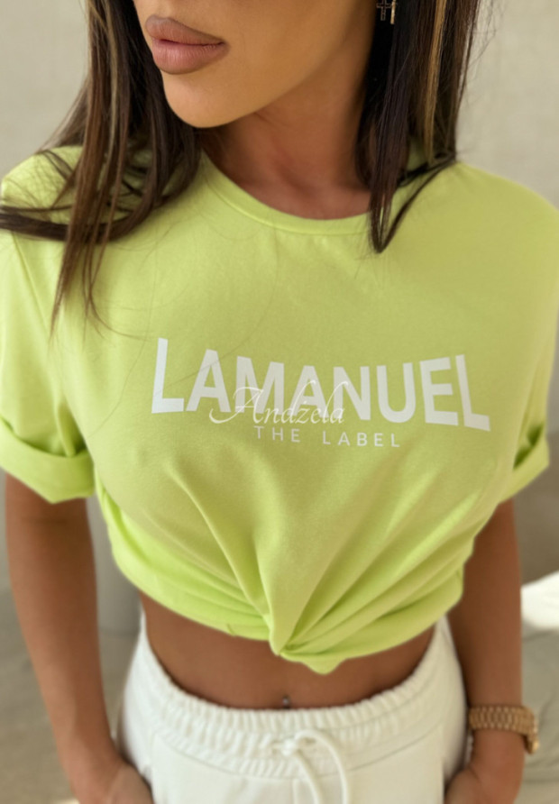 Tričko s potlačou La Manuel After limentkový