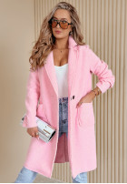 Kabát z imitacji kożucha Lakeside Dream ružový