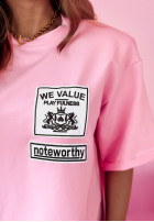 Tričko z nadrukiem We Value ružový