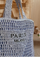 Pletená kabelka Paris Milano modrá