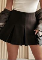 Plisované sukňo-šortky mini First Class čierna