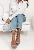 džínosové Sandále na szpilce Feminine Touch modré