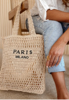 Pletená kabelka Paris Milano béžová