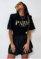 Tričko z nadrukiem Paris La Milla čierne