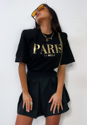 Tričko s potlačou Paris La Milla čierne