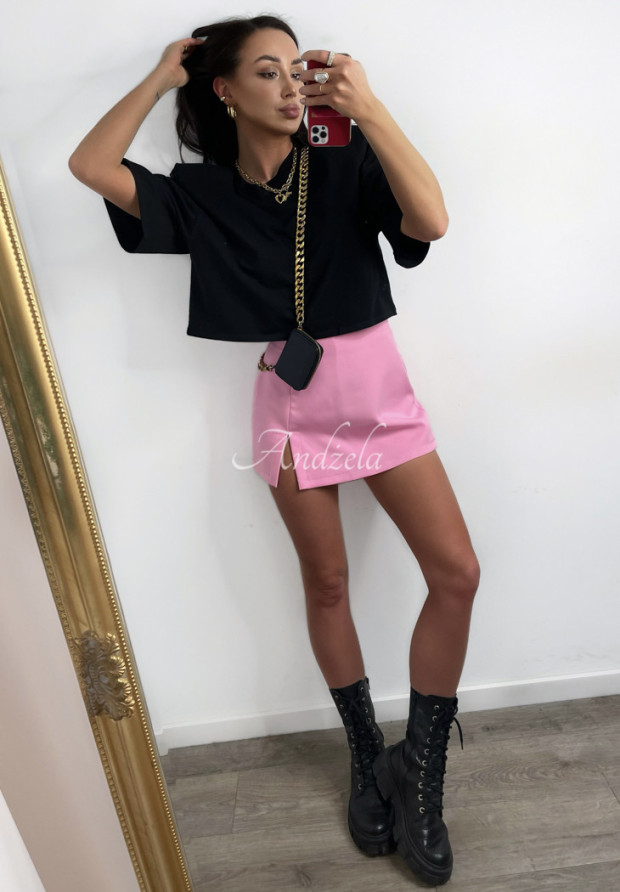 Sukňo-šortky mini s rozparkom La Milla Got My Attention svetloružové