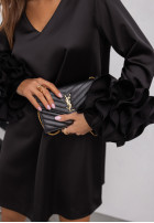 Šaty z falbankami Cocomore Feminine Allure čierna