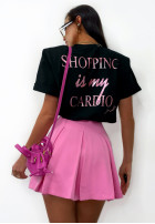 Plisowane spódnico-spodenki mini La Milla Casa De Moda ružové